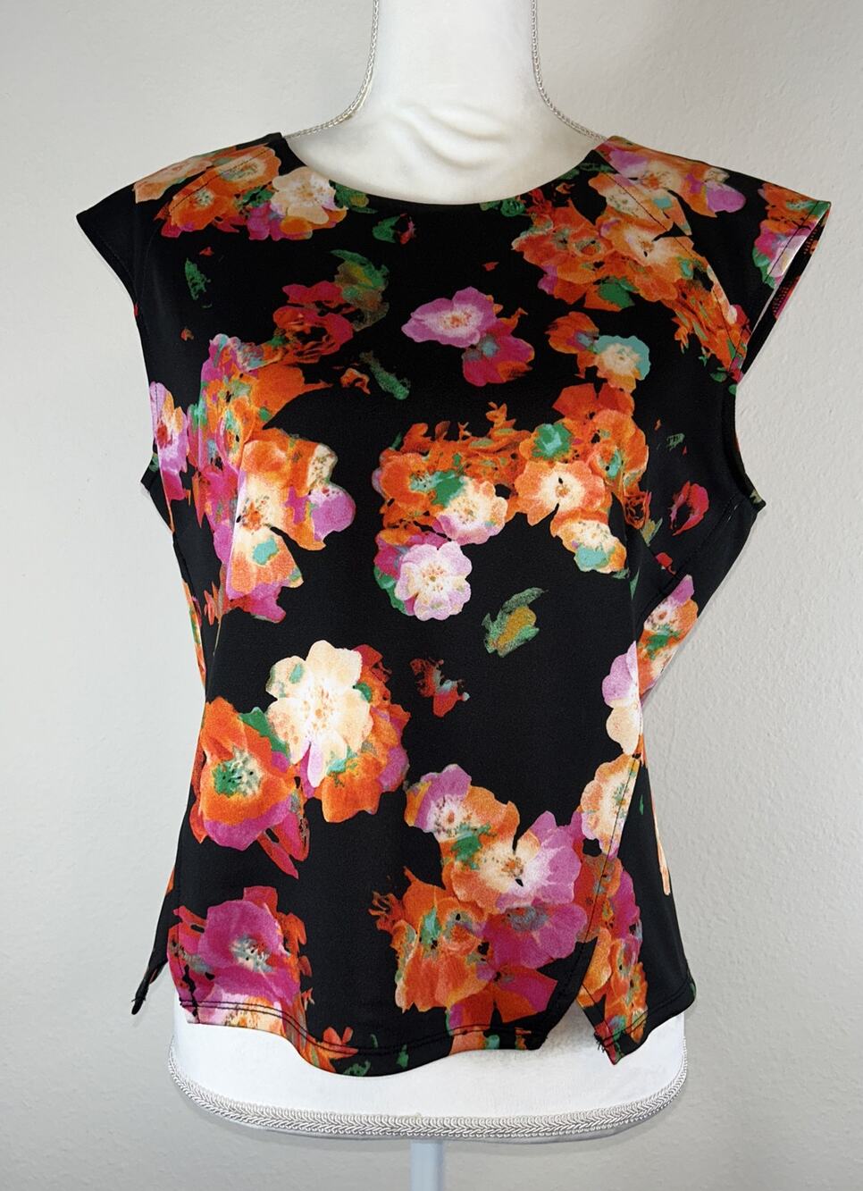 Robert Rodriguez Floral Peplum Top Size 12 Neiman Marcus Designer